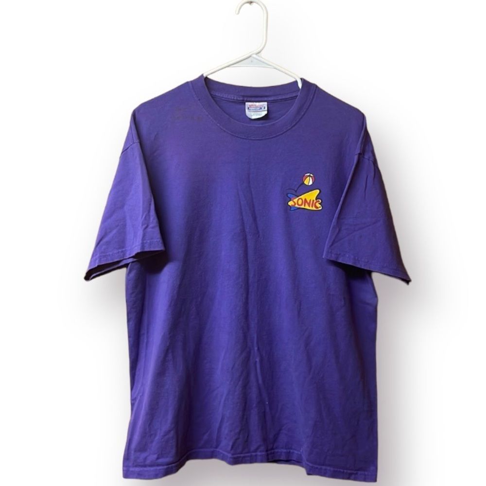 Sonic 2004 Vintage Purple Double Sided Graphic Tee Large